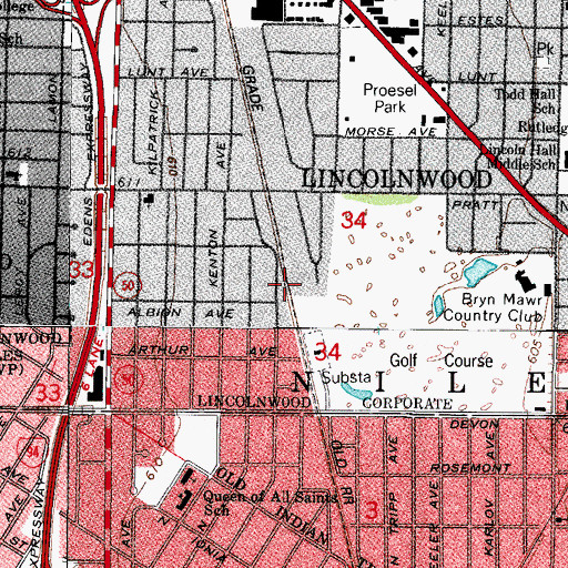 Topographic Map of Goebelt Park, IL