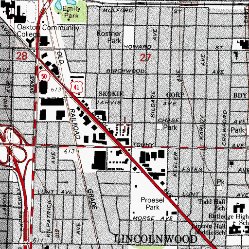 Topographic Map of Kenneth Park, IL