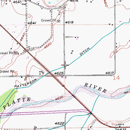 Topographic Map of Patterson Ditch, CO