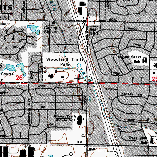 Topographic Map of Grace Evangelical Lutheran Church, IL