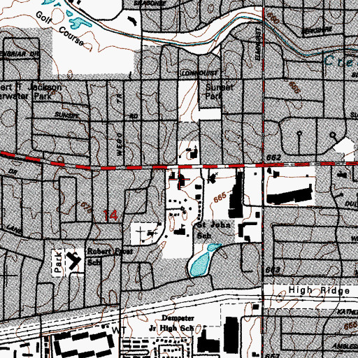 Topographic Map of Trinity United Methodist Church, IL