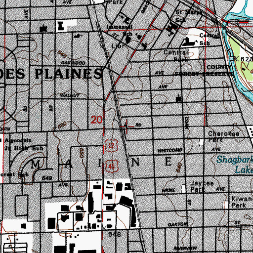 Topographic Map of Bethesda Worship Center, IL