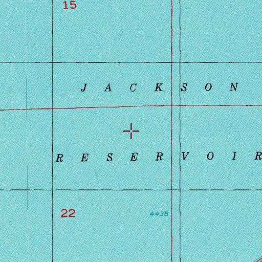 Topographic Map of Jackson Reservoir, CO