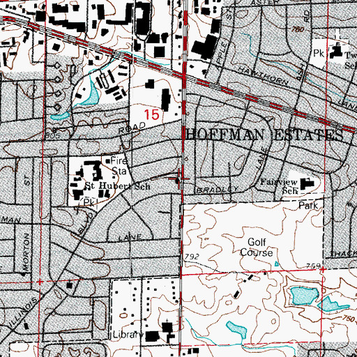 Topographic Map of Summitview Christian Church, IL