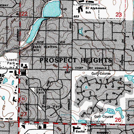Topographic Map of Agape Presbyterian Church, IL