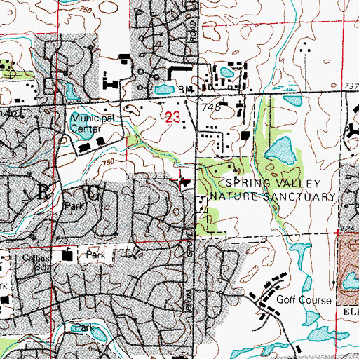 Topographic Map of Gospel Presbyterian Church, IL