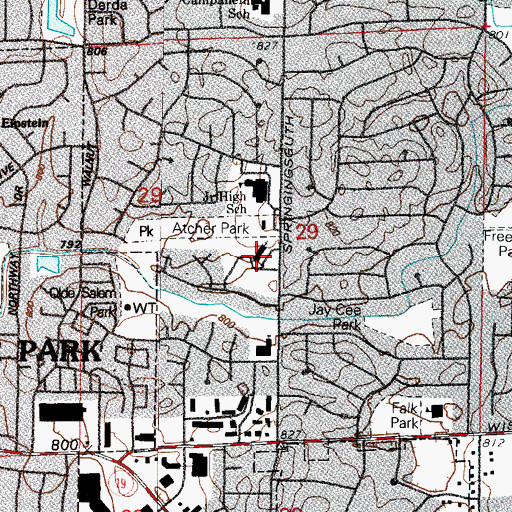 Topographic Map of Saint Marcelline Catholic Church, IL