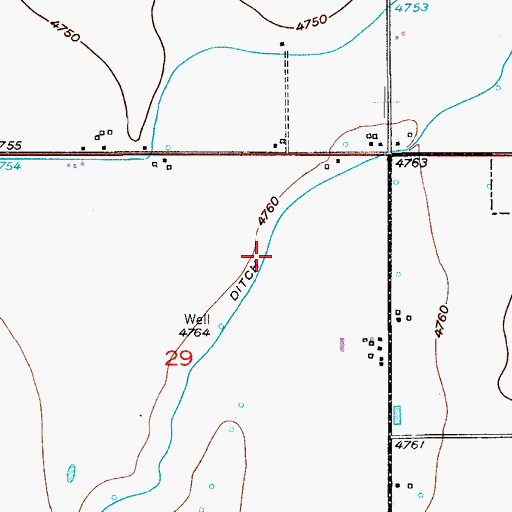 Topographic Map of Farmers Independent Ditch, CO