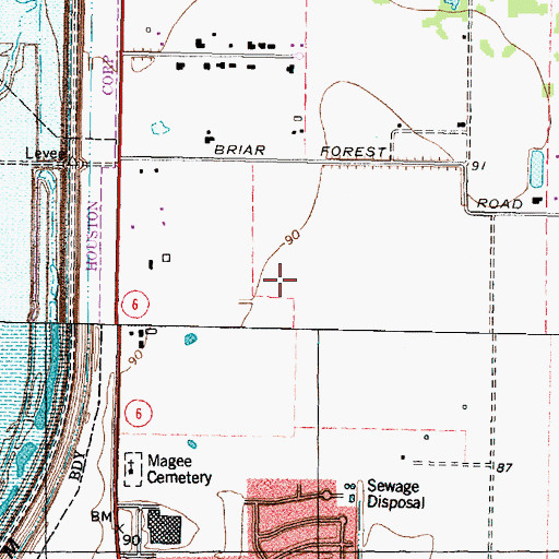 Topographic Map of Westside High School Softball Field, TX