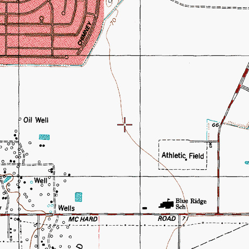 Topographic Map of Willowridge High School Softball Field, TX