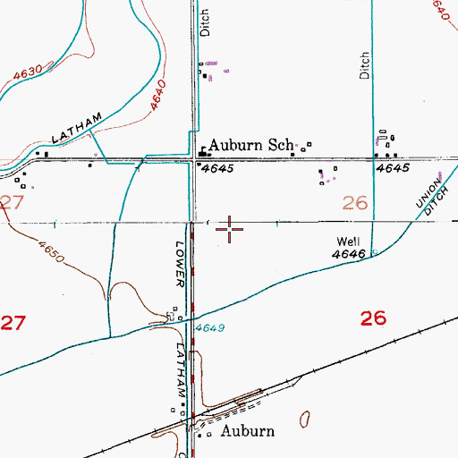 Topographic Map of Lower Latham Outlet, CO