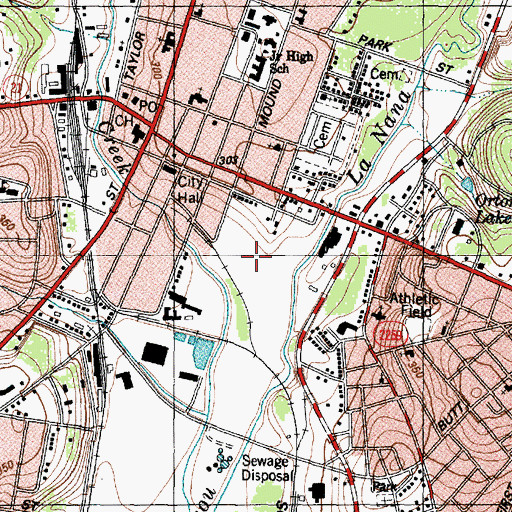 Topographic Map of Hoya Soccer Field, TX