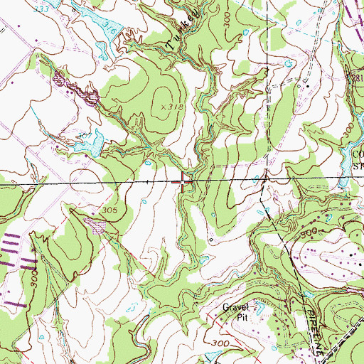 Topographic Map of Steele-Milburn Field, TX