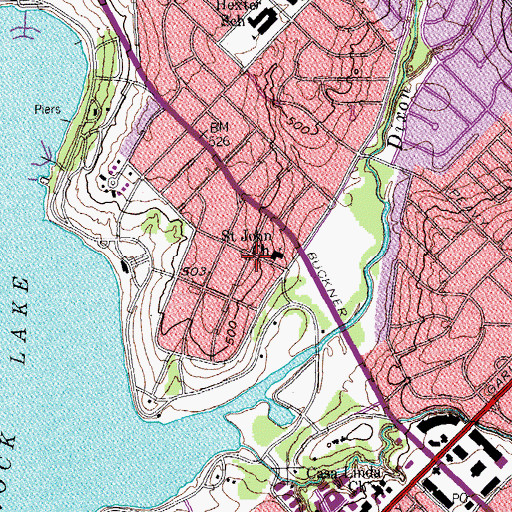 Topographic Map of John C Albers Athletic Center, TX