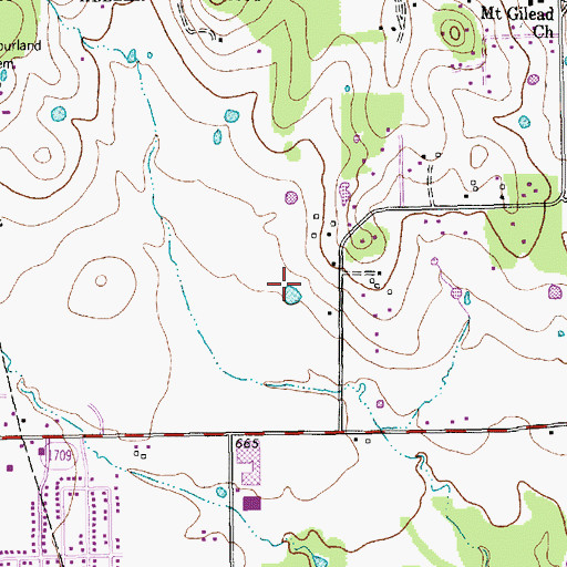 Topographic Map of Keller Independent School District Athletic Complex, TX