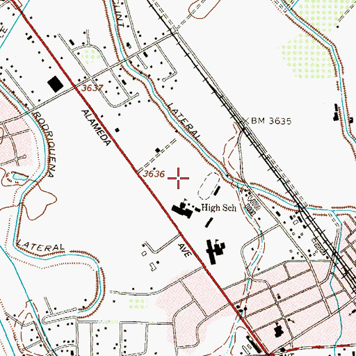 Topographic Map of Clint Independent School District Football Stadium and Baseball Field, TX