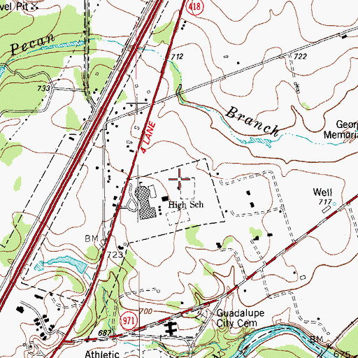 Topographic Map of Eagle Field- Georgetown, TX