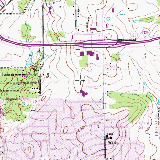 Topographic Map of Pennington Field, TX