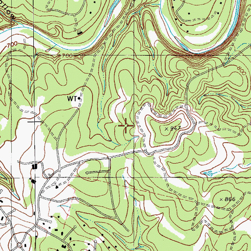 Topographic Map of Saint Michaels Academy Football Stadium and Track, TX