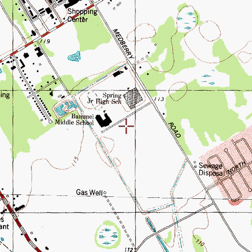 Topographic Map of Westfield High School Football Stadium and Track, TX