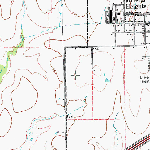 Topographic Map of W C Cotton Stadium, TX