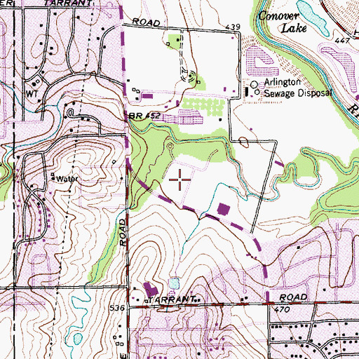 Topographic Map of Waggoner Park, TX