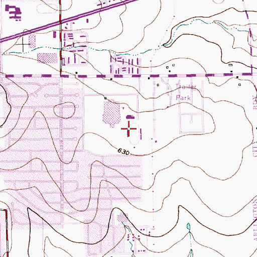 Topographic Map of Wilemon Stadium, TX