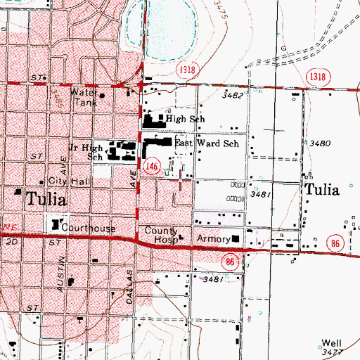 Topographic Map of Younger Field, TX