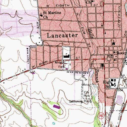 Topographic Map of Tiger Field, TX