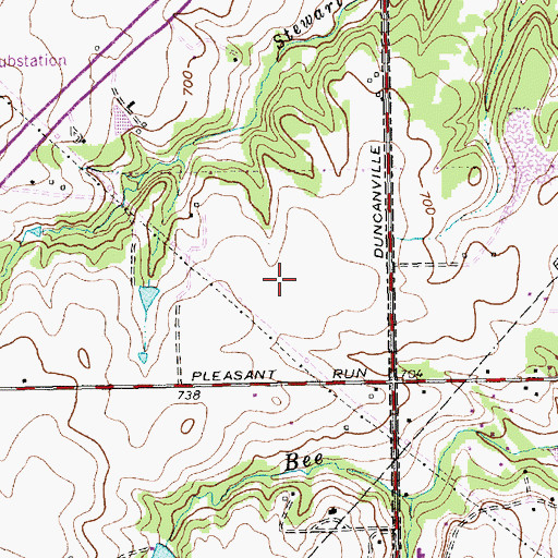 Topographic Map of Tiger Stadium, TX