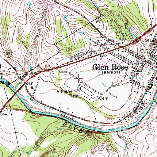 Topographic Map of Tiger Stadium, TX