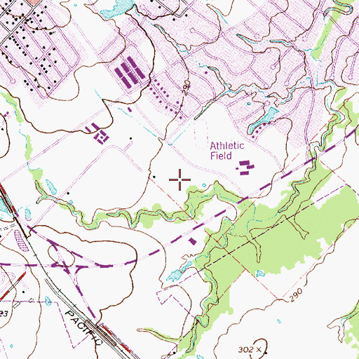 Topographic Map of Tigerland Stadium, TX