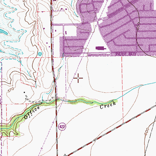 Topographic Map of Tommy Briggs Cougar Stadium, TX