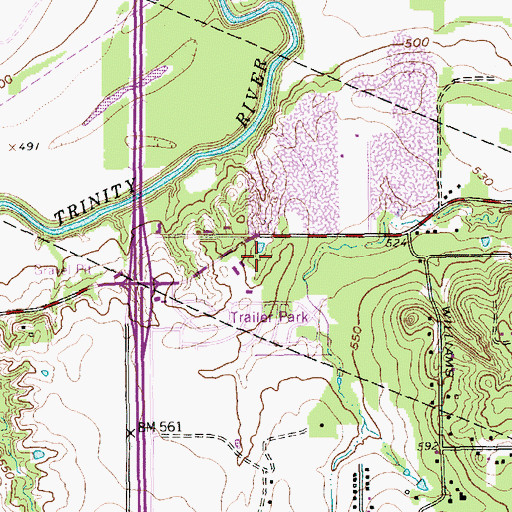 Topographic Map of Truett Linehan Field, TX