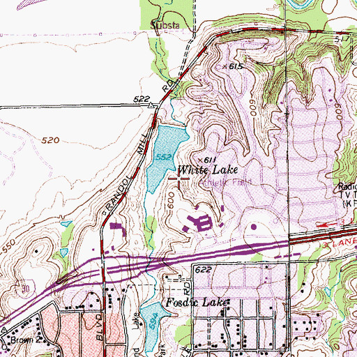 Topographic Map of Viking Stadium, TX