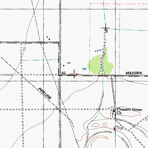 Topographic Map of Sardar Patel Stadium, TX