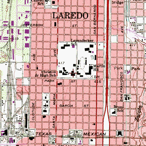 Topographic Map of Shirley Field, TX