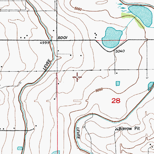 Topographic Map of Brighton Lateral Ditch, CO