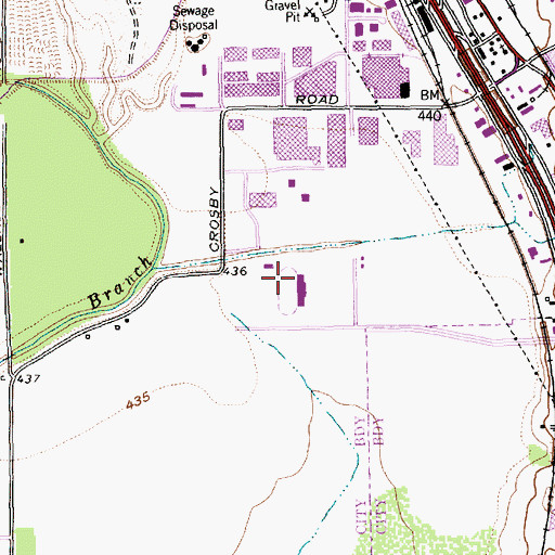 Topographic Map of Standridge Stadium, TX