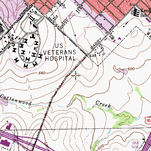 Topographic Map of Stars Stadium, TX