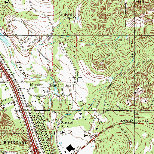 Topographic Map of Texas Military Institute Stadium, TX