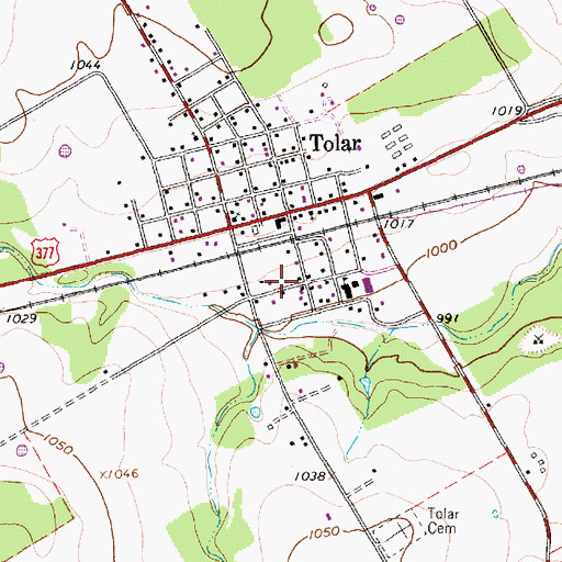 Topographic Map of Rattler Pit Stadium, TX