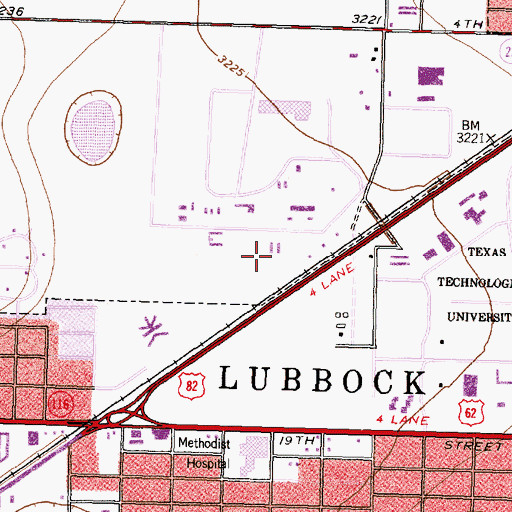 Topographic Map of Rocky Johnson Field, TX