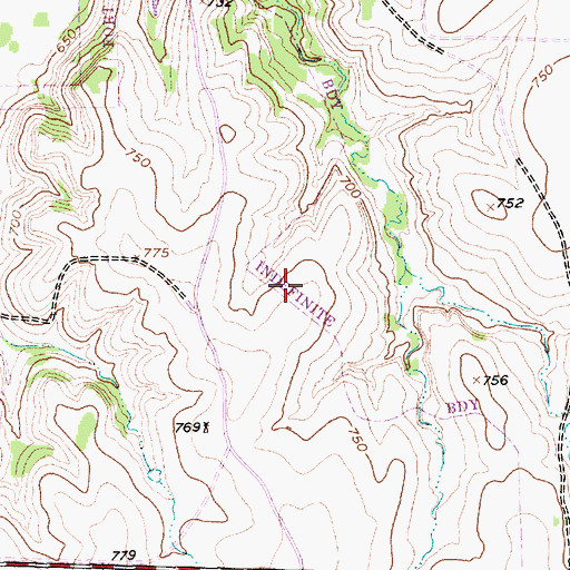 Topographic Map of Rosenthal Stadium, TX