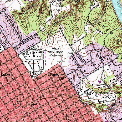 Topographic Map of Pacer Field, TX