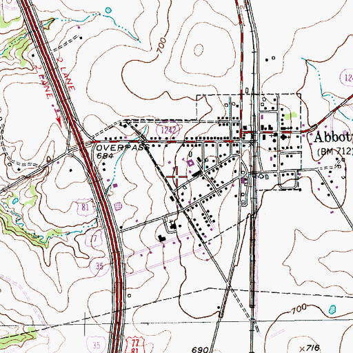 Topographic Map of Panther Field, TX