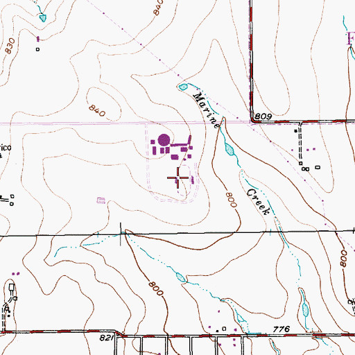 Topographic Map of Pioneer Stadium, TX