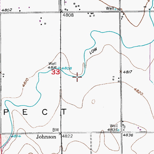 Topographic Map of Lowline Canal, CO