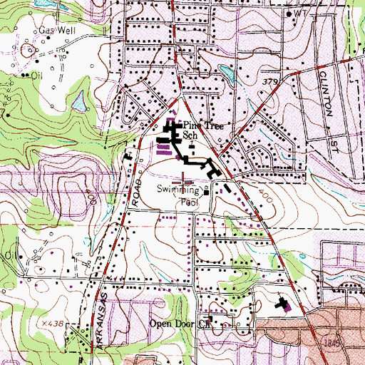 Topographic Map of Pirate Stadium, TX
