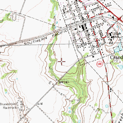Topographic Map of Pirate Stadium, TX